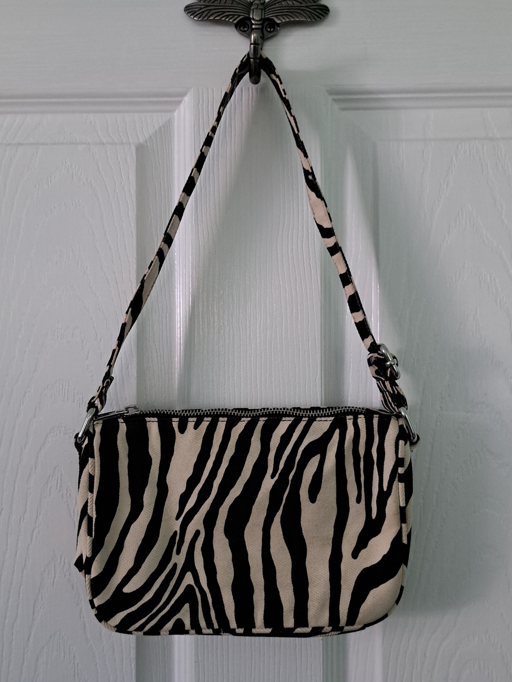 Brandy Melville Zebra Stripe Shoulder Bag